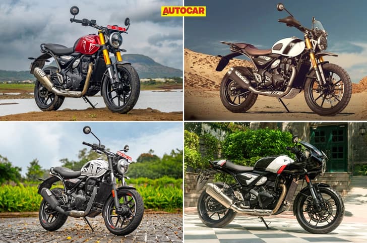 Collage of Triumph's 400cc models