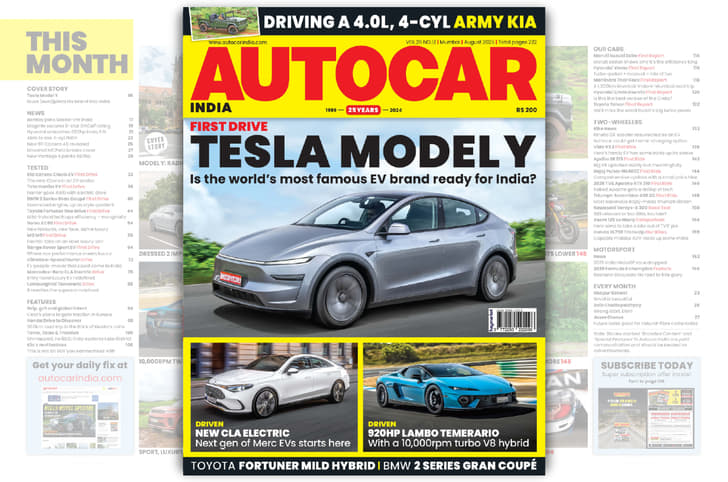 Autocar India August 2025 issue; Toyota Fortuner, Tesla Model Y reviews