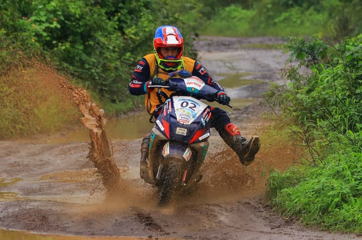 2025 TVS Monsoon Scooter Rally winner Syed Asif Ali. 2025 TVS Monsoon Scooter Rally winner Syed Asif Ali.