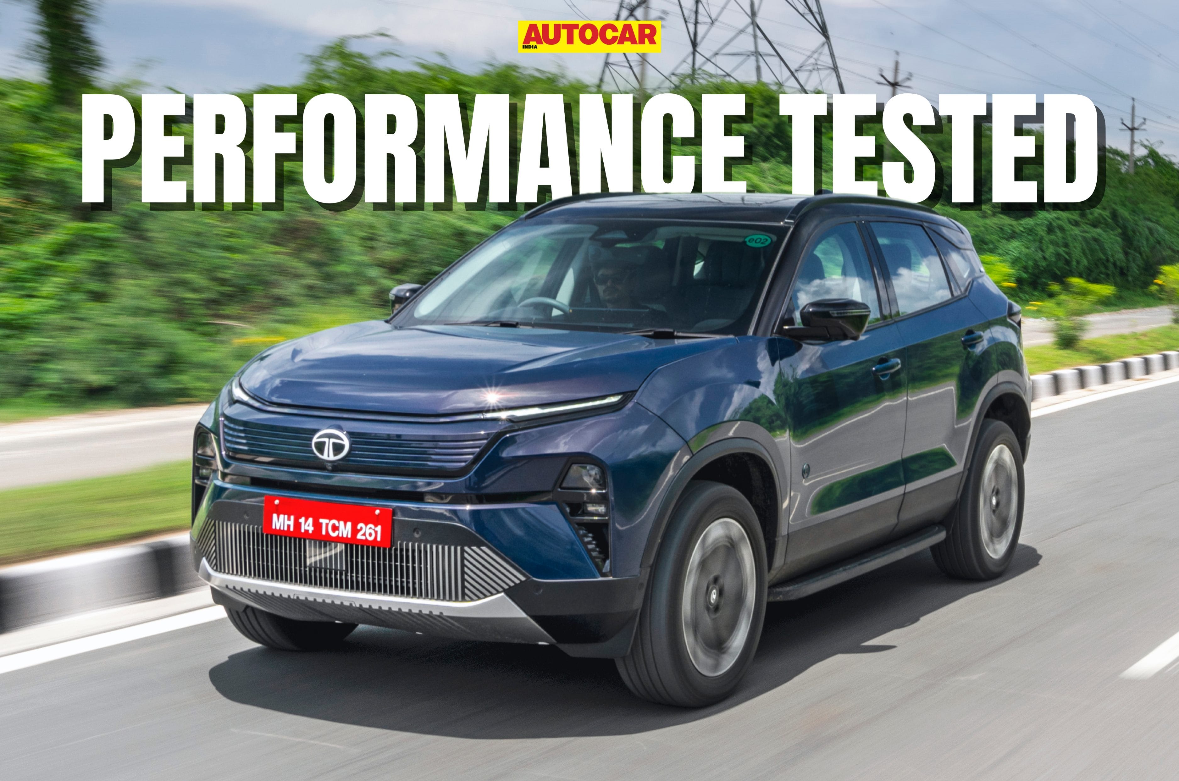 Tata Harrier EV 0-100 performance and rolling acceleration and braking ...