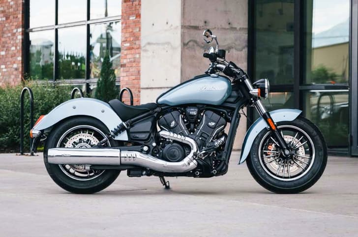 Indian Scout Sixty Classic right side profile static in field