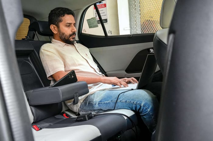 Hyundai Creta Electric rear charging point for laptops and more