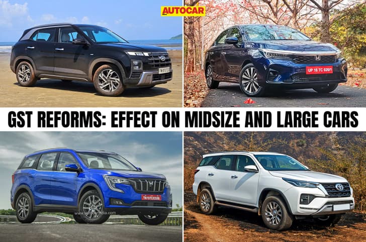 New GST rates on midsize and large veehicles 
