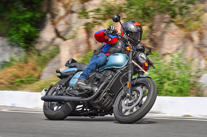 2025 Yezdi Roadster cornering shot