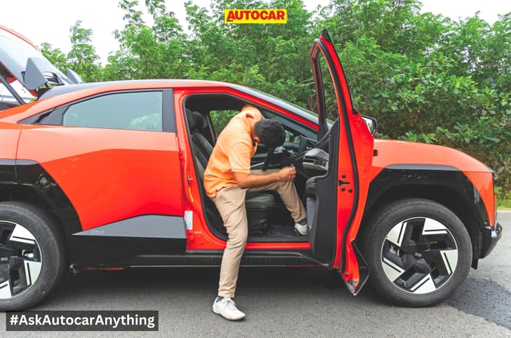 Mahindra BE 6 front door getting in and out