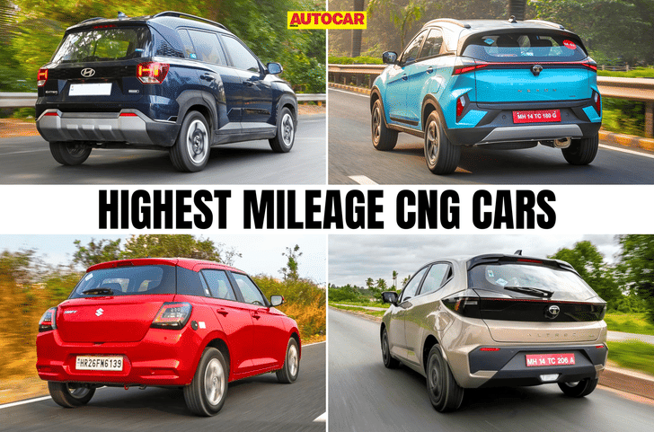 Every CNG car mileage tested by Autocar India  
