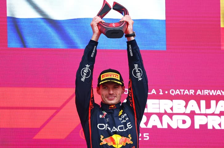 2025 F1 Azerbaijan GP winner Max Verstappen 2025 F1 Azerbaijan GP winner Max Verstappen