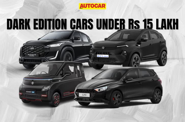 Every Dark Edition car on sale in India under Rs 15 lakh