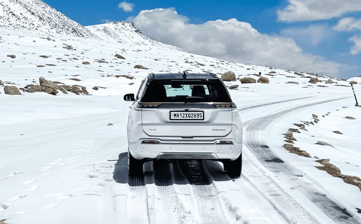 Jeep Meridian long term review rear on the way to  Umling La