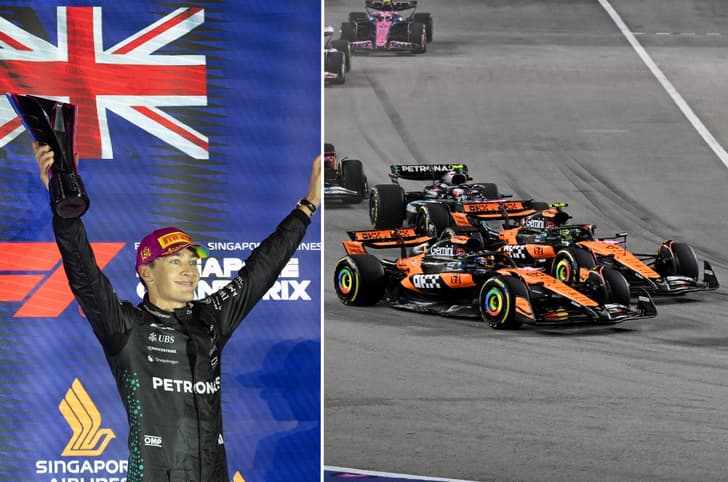 2025 F1 Singapore GP Russell, McLaren 2025 F1 Singapore GP Russell, McLaren