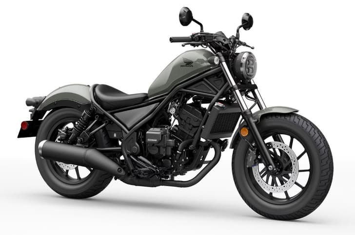 Honda Rebel 300 E-Clutch front three fourth studio shot