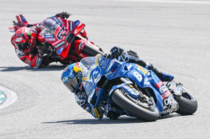 Alex Marquez leading the 2025 Malaysian MotoGP race