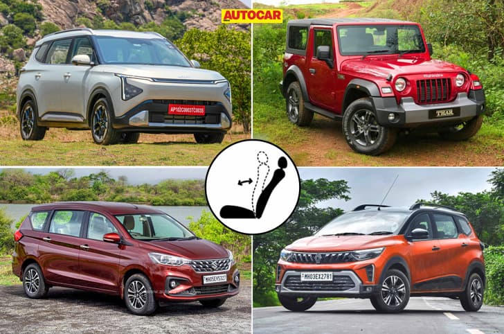 Cars with reclining seats at the back