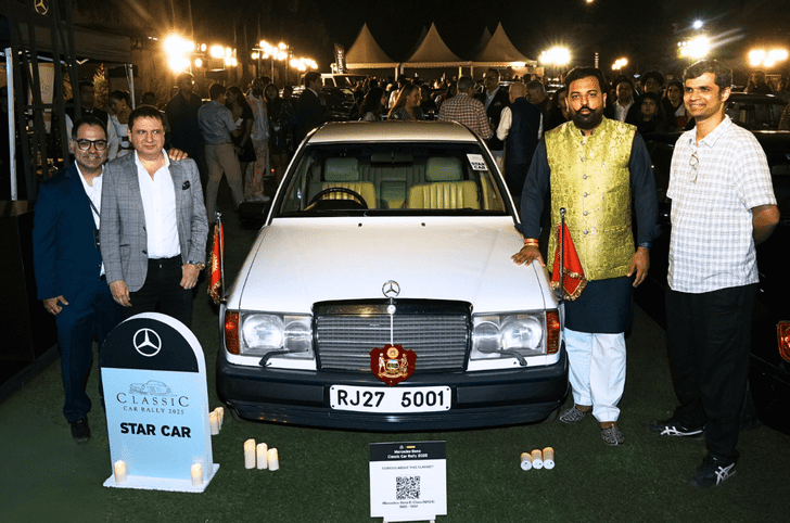 Maharaja of Udaipur with his classic Mercedes