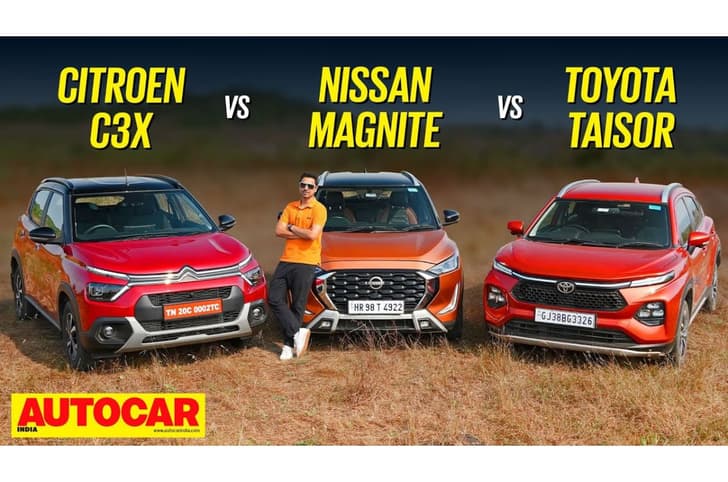 Citroen C3 X vs Nissan Magnite vs Toyota Taisor comparison video Citroen C3 X vs Nissan Magnite vs Toyota Taisor comparison video