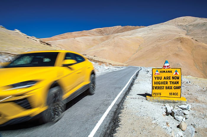 On top of the world: Lamborghini Urus to Umling La