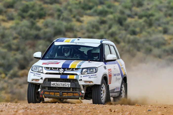 Team Maruti Suzuki's Vitara Brezza at the 2018 Desert Storm
