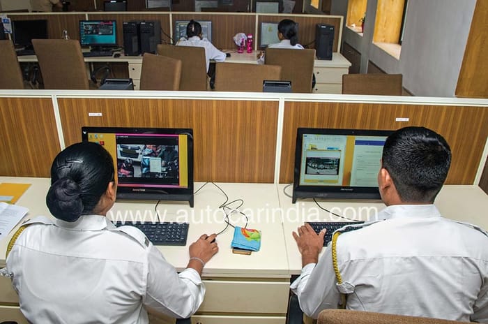 Mumbai Traffic Police monitoring CCTVs