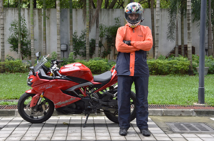 Bike riding rain overalls