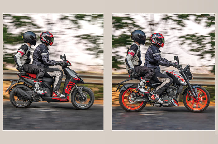 SR150 vs 125 Duke: Scooter or bike?