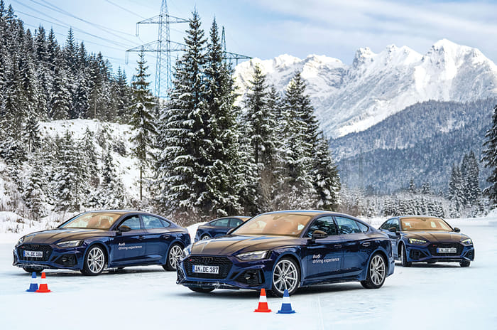 Feature: Drifting and sliding Audis on ice