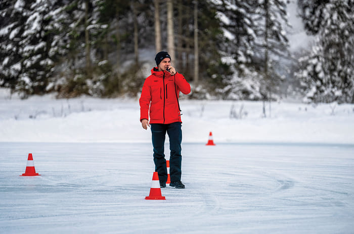 Feature: Drifting and sliding Audis on ice