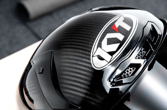 Testing the KYT KX-1 Race GP helmet at BIC on a Ducati Monster SP