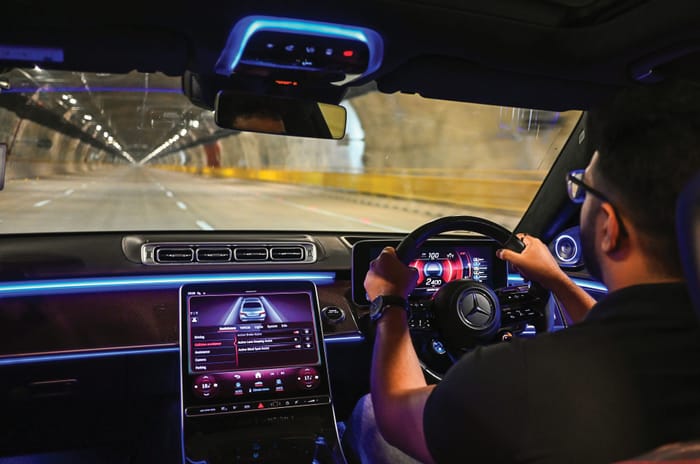 Blasting down the Mumbai-Nagpur expressway's Igatpuri Tunnel in a Mercedes AMG S 63