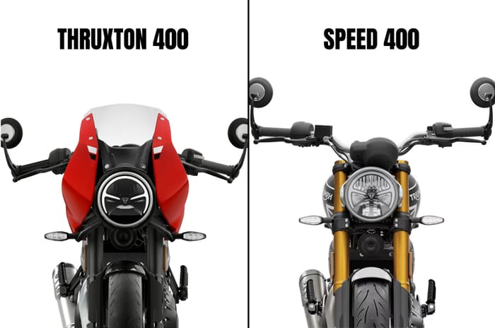 Triumph Thruxton 400 vs Speed 400 differences explained