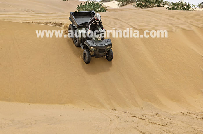 Dune-bashing in Jaisalmer with two 6x6s  