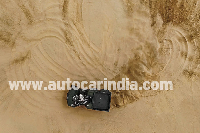 Dune-bashing in Jaisalmer with two 6x6s  