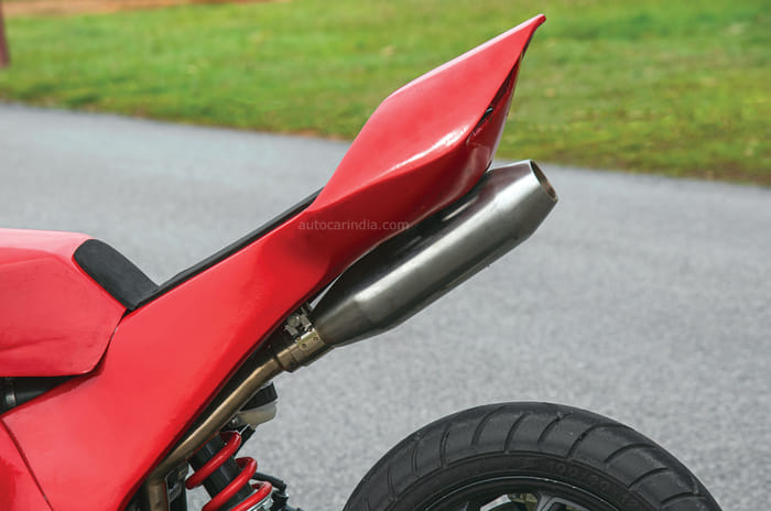 Riding the Atom GP1 minibike on track