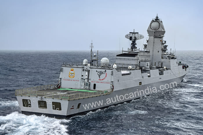 On board the INS Chennai stealth destroyer