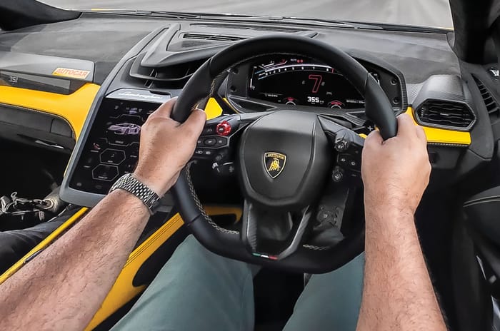 Lamborghini Revuelto driven at the Navi Mumbai International Airport 