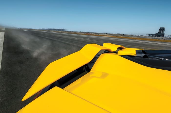 Lamborghini Revuelto driven at the Navi Mumbai International Airport 