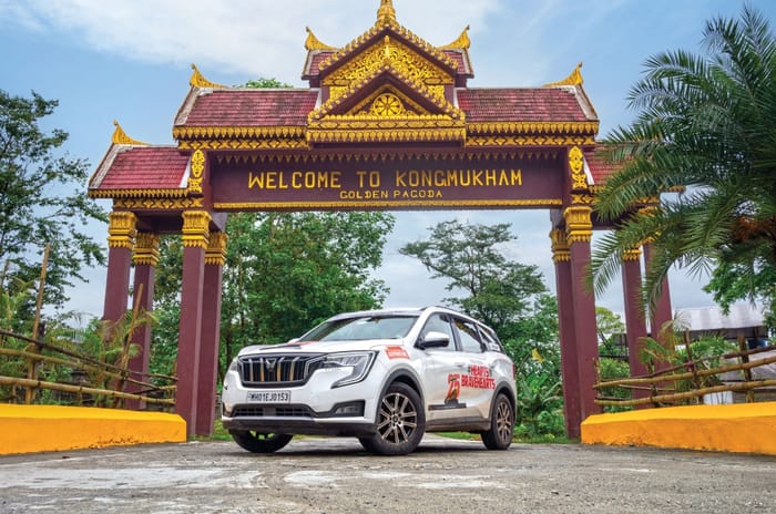 Mahindra SUVs to Kargil XUV700 at Golden Pagoda Namsai