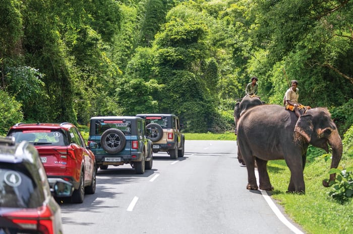 Mahindra SUVs to Kargil passing by Kochi and elephants