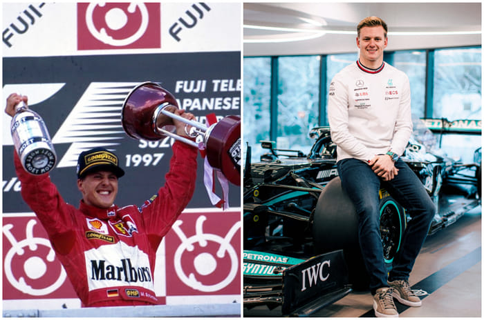 Michael Schumacher and Mick Schumacher