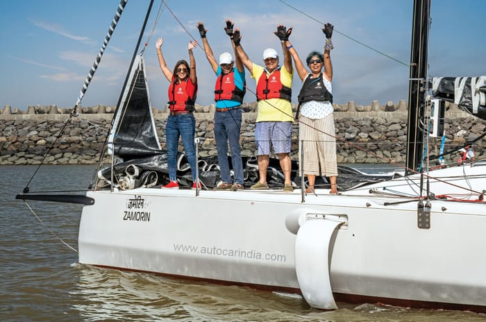 Green light, go: Porsche Taycan vs sailboat 