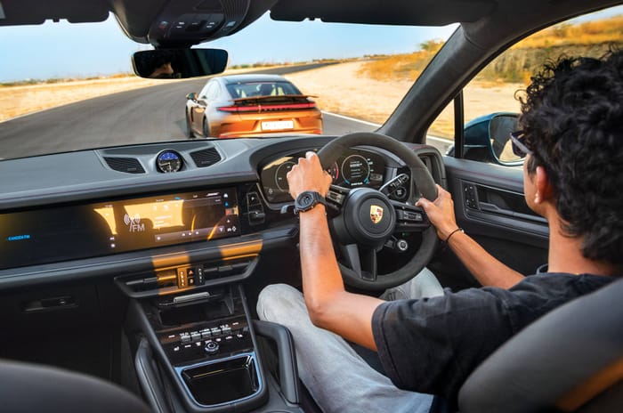 Porsche Cayenne GTS driving