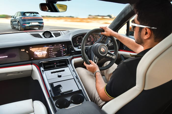 Porsche Panamera GTS driving