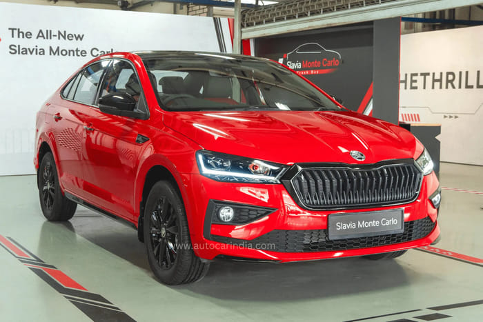 Skoda Slavia Monte Carlo front right static Skoda Slavia Monte Carlo front right static