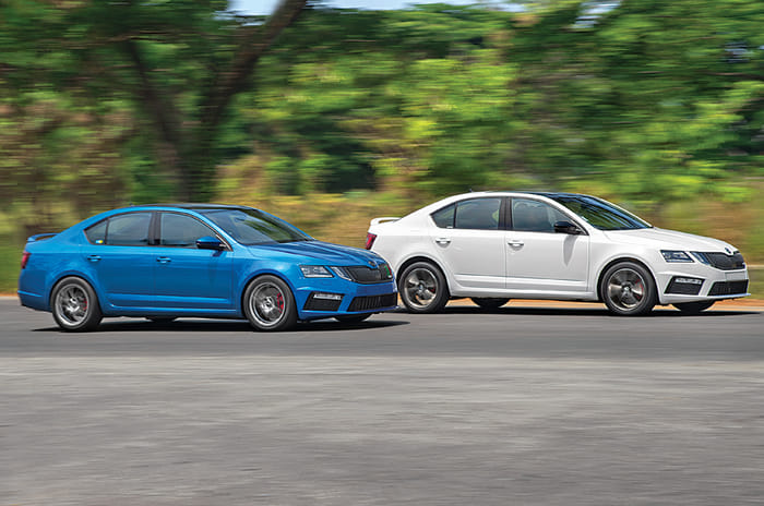 Three generations of modded Skoda vRS driven