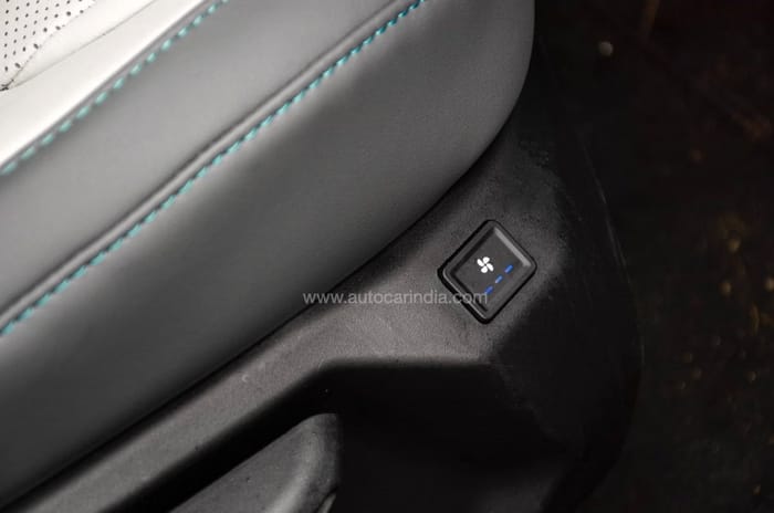 2025 Tata Nexon EV ventilated front seat button