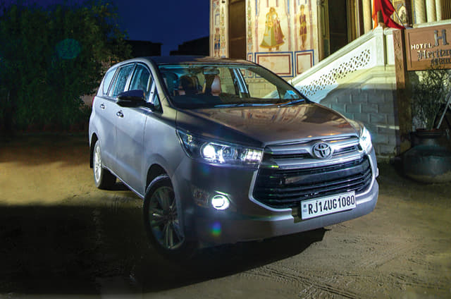 The road the Shekhawati in a Toyota Innova Crysta