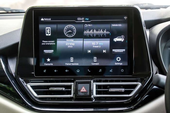 Toyota Glanza touchscreen