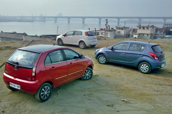 Tata Vista D90 vs Hyundai i20 CRDi vs Fiat Punto 90HP