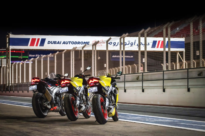 Riding Aprilia's latest superbikes in Dubai