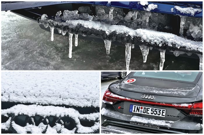 Feature: Drifting and sliding Audis on ice