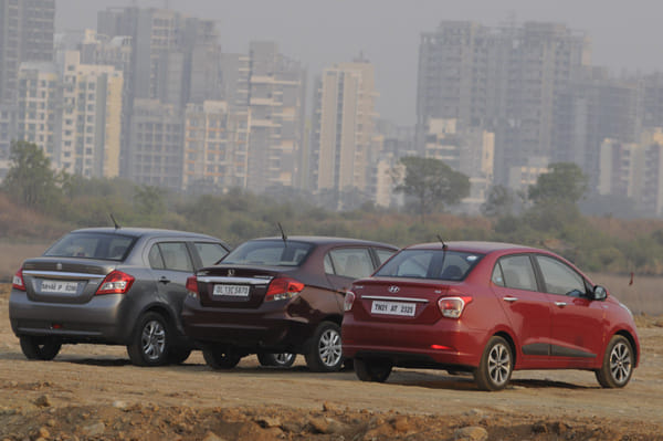 Hyundai Xcent vs Maruti Swift Dzire vs Honda Amaze comparison